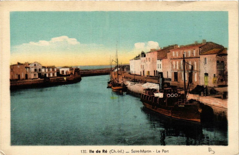 Carte postale ancienne Ile-de-Re Saint-Martin Le Port