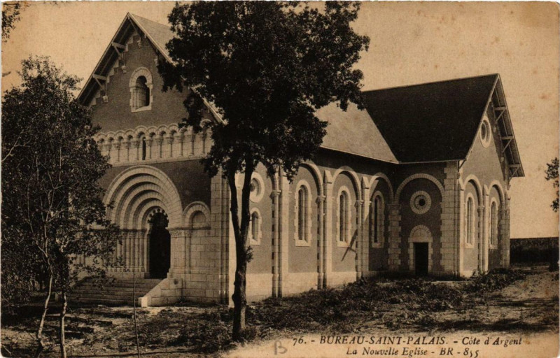 Carte postale ancienne Bureau Saint-Palais La Nouvelle Eglise