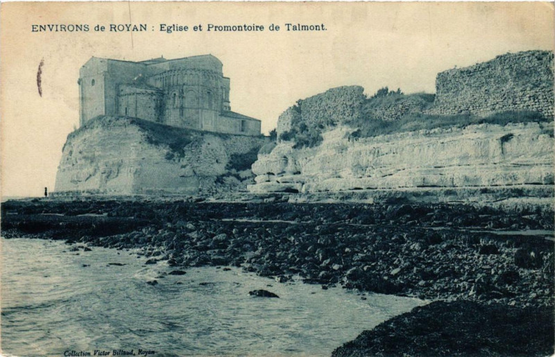 Carte postale ancienne Eglise et Promontoire de Talmont