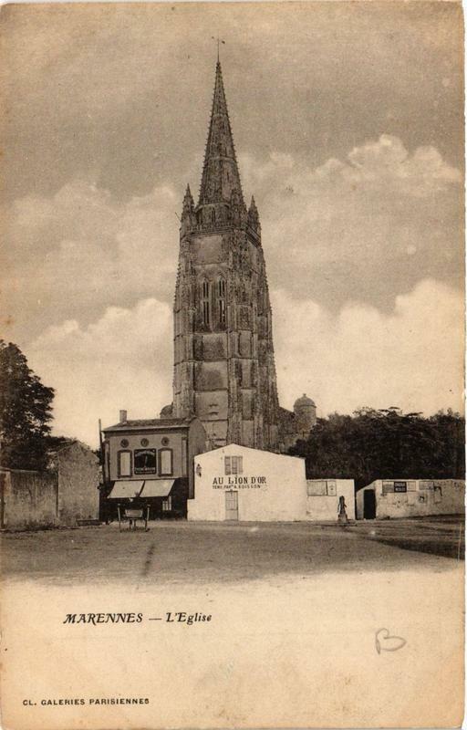 Carte postale ancienne Marennes L'Eglise