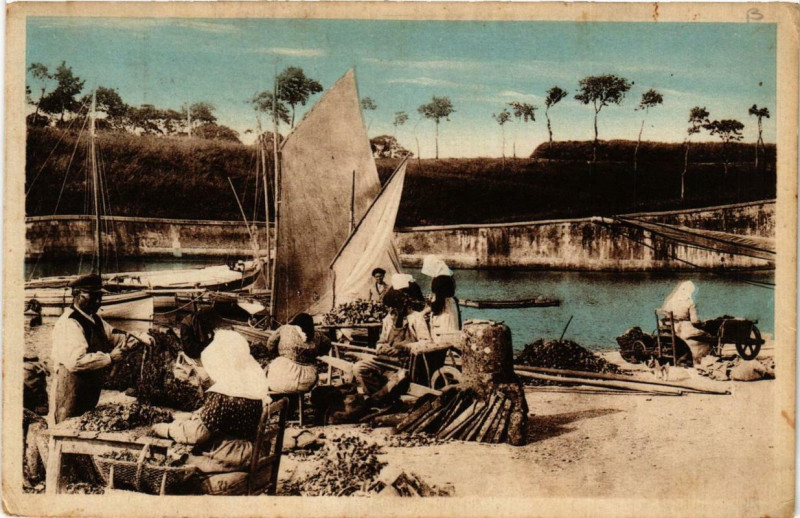 Carte postale ancienne Ile-d'Oleron Port du Chateau d'Oléron