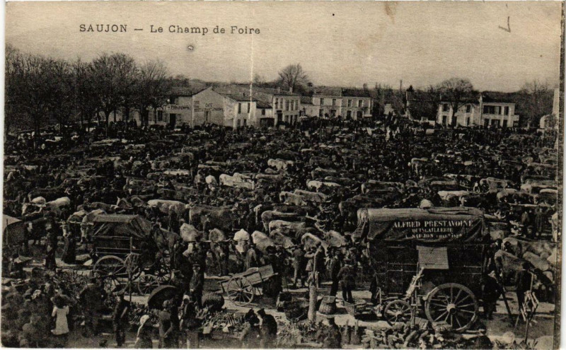 Carte postale ancienne Saujon Le Champ de Foire à Saujon