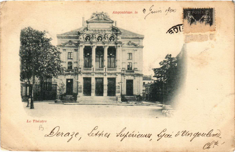 Carte postale ancienne Angouleme le - Le Théatre à Angoulême