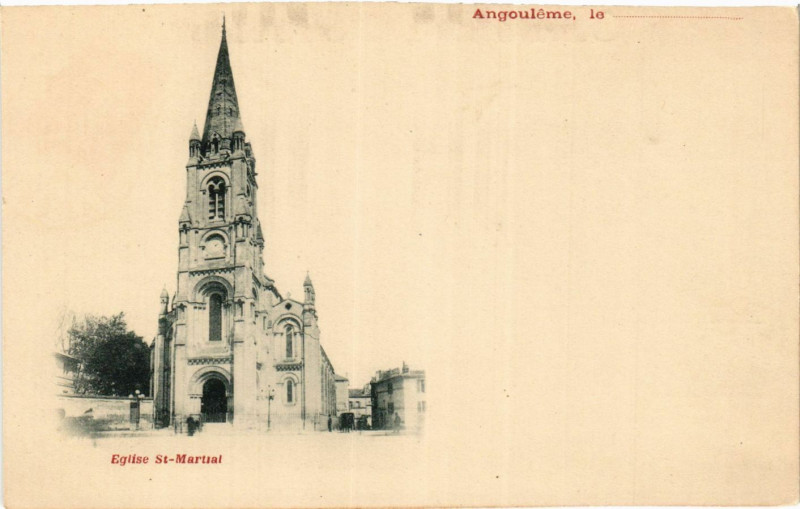 Carte postale ancienne Angouleme le.... - Eglise Saint-Martial à Angoulême