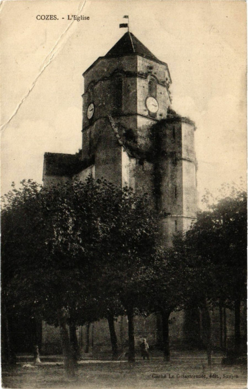 Carte postale ancienne Cozes - L'Eglise