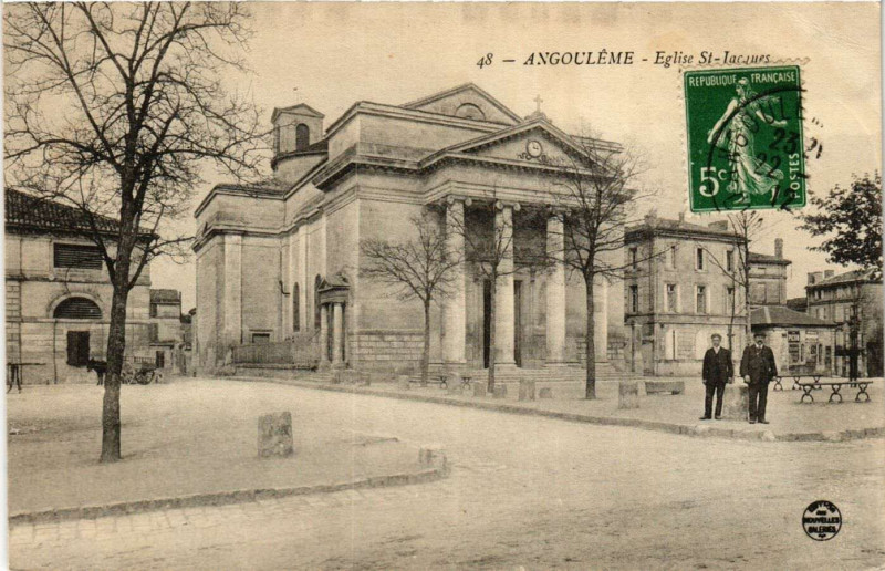 Carte postale ancienne Angouleme - Eglise Saint-Jacques à Angoulême