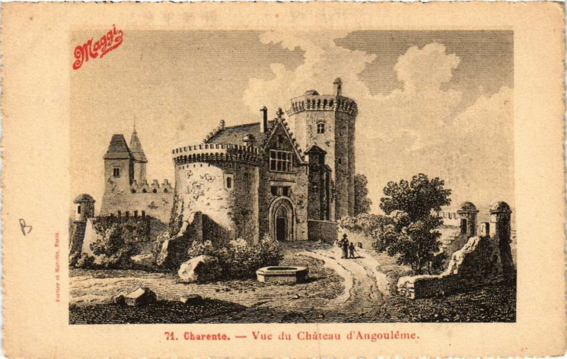 Carte postale ancienne Charente - Vue du Chateau d'Angouleme