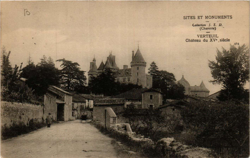 Carte postale ancienne Verteuil - Chateau du Xv siecle