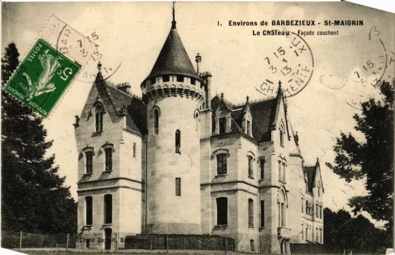 Carte postale ancienne Env. de Barbezieux - Saint-Maigrin - Le Chateau - Facade couchant