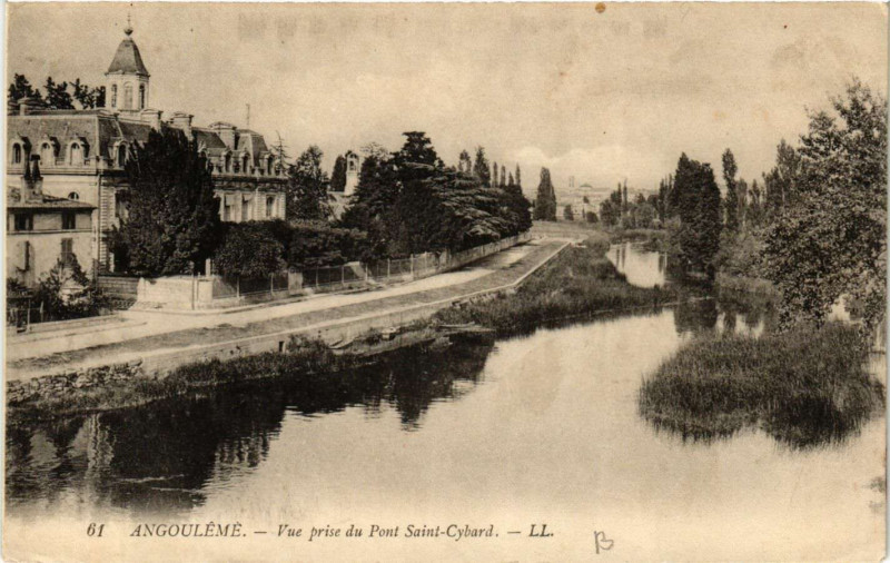 Carte postale ancienne Angouleme - Vue prise du Pont Saint-Cybard à Angoulême