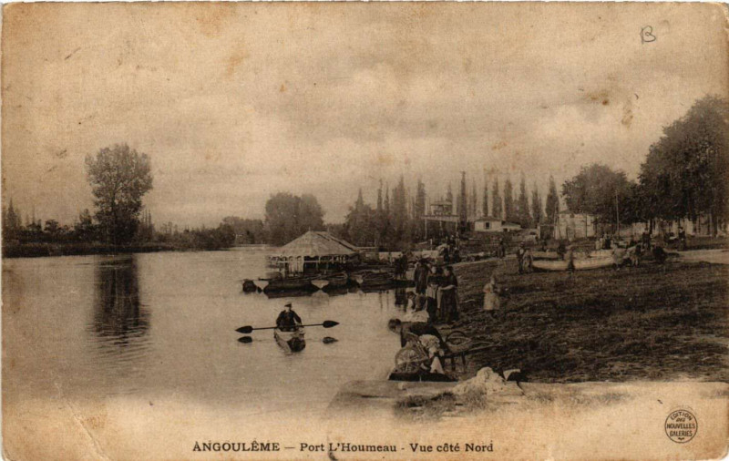 Carte postale ancienne Angouleme - Port l'Houmeau - Vue cote Nord à Angoulême