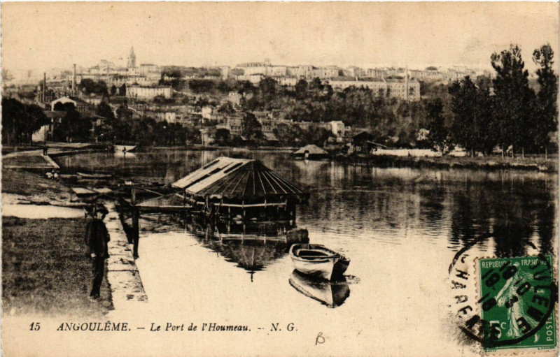 Carte postale ancienne Angouleme - Le Port de l'Houmeau à Angoulême