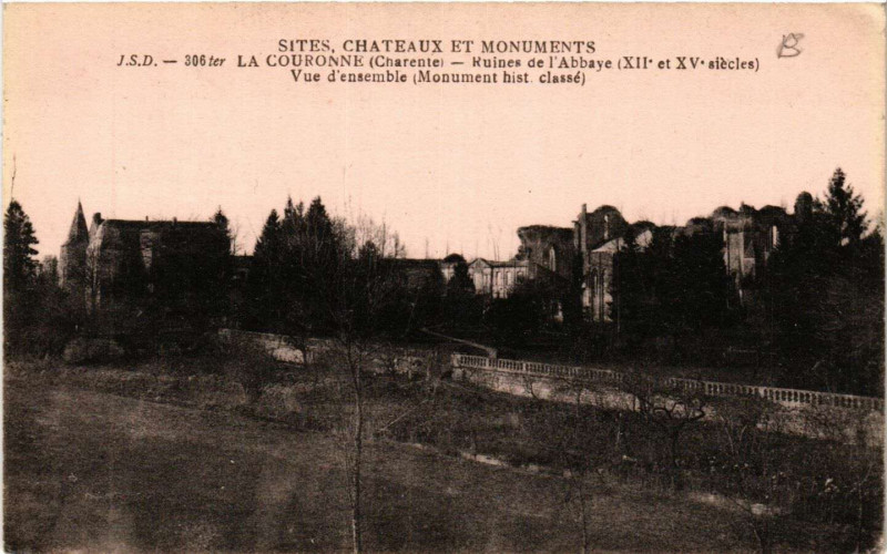 Carte postale ancienne La Couronne - Ruines de. à La Couronne