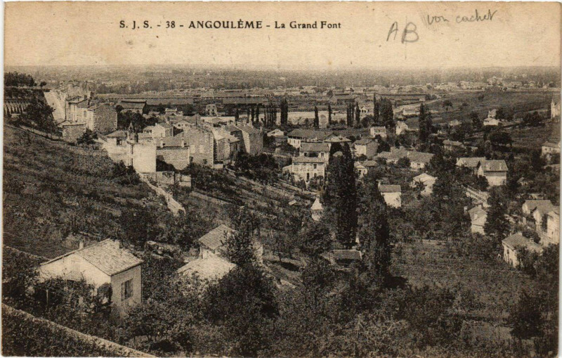 Carte postale ancienne Angouleme - La Grand Font à Angoulême