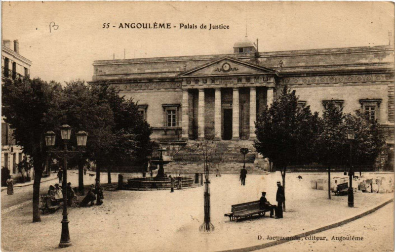Carte postale ancienne Angouleme - Palais de Justice à Angoulême