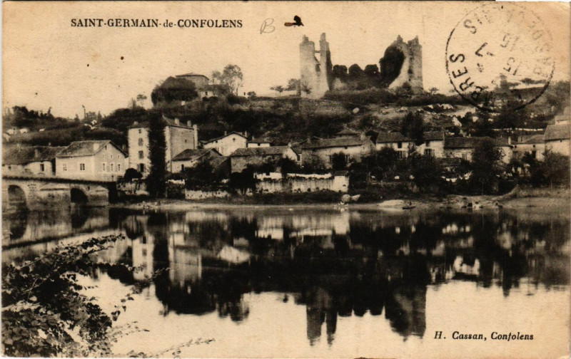 Carte postale ancienne Saint-Germain-de-Confolens à Confolens
