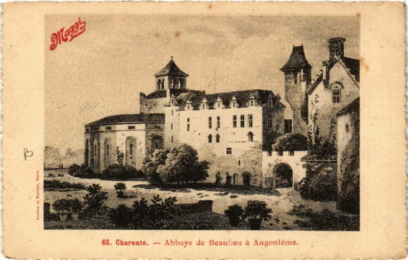 Carte postale ancienne Charente - Abbaye de Beaulieu a Angouleme à Angoulême