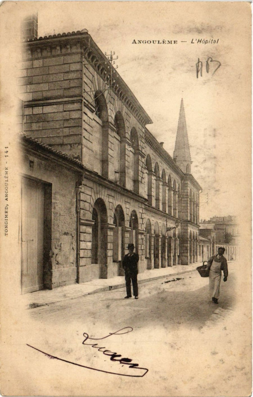 Carte postale ancienne Angouleme - L'Hopital à Angoulême