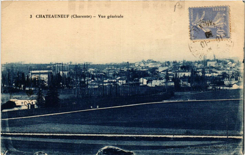 Carte postale ancienne Chateauneuf - Vue générale