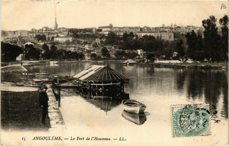 Carte postale ancienne Angouleme - Le Port de l'Houmeau à Angoulême
