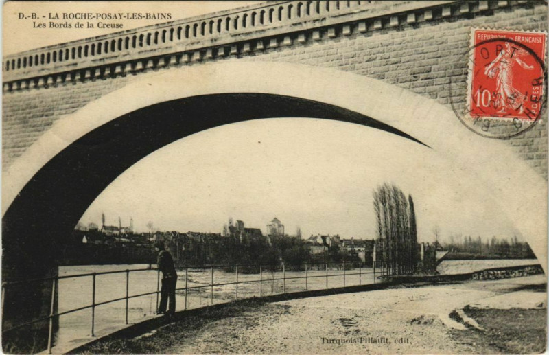 Carte postale ancienne La Roche-Posay-les-Bains Les Bords de la Creuse à La Roche-Posay
