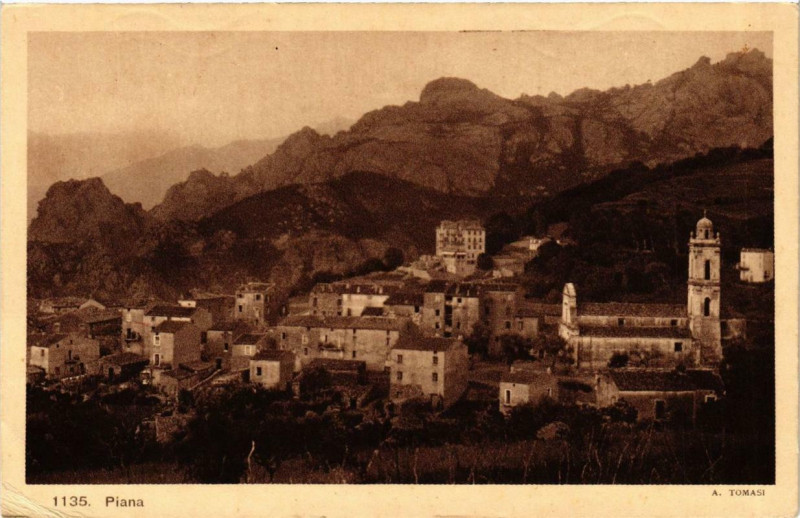 Carte postale ancienne Corse Piana à Piana