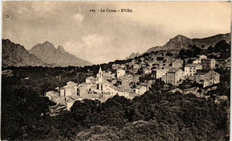 Carte postale ancienne Corse Evisa à Évisa