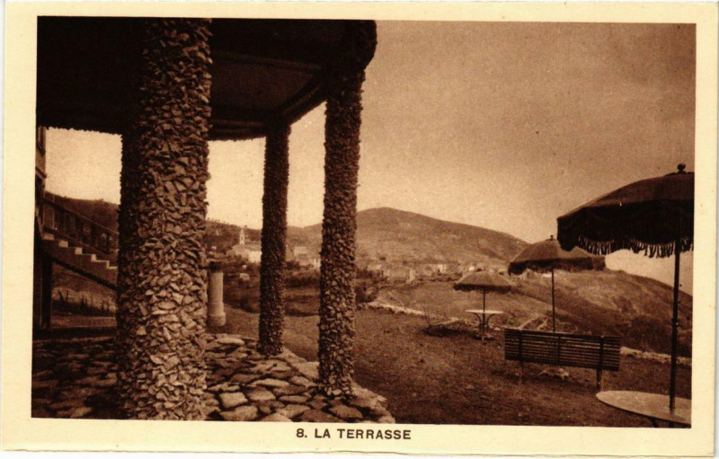 Carte postale ancienne Corse Piana - La Terrasse à Piana
