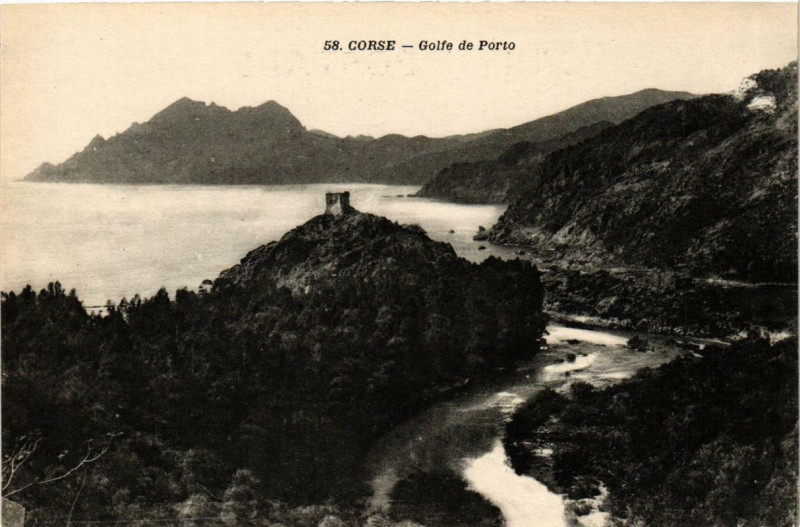 Carte postale ancienne Golfe de Porto Corse à Orto