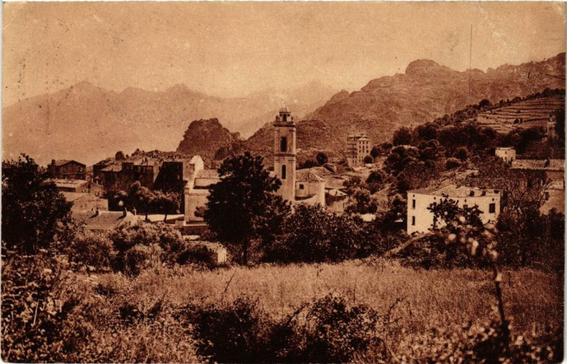 Carte postale ancienne Piana - Le Village Corse à Piana