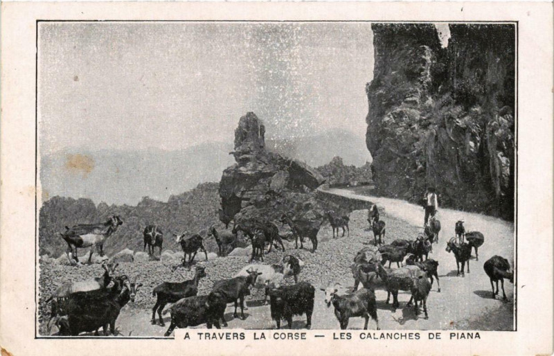 Carte postale ancienne A Travers la Corse - Les Calanches de Piana Corse à Piana