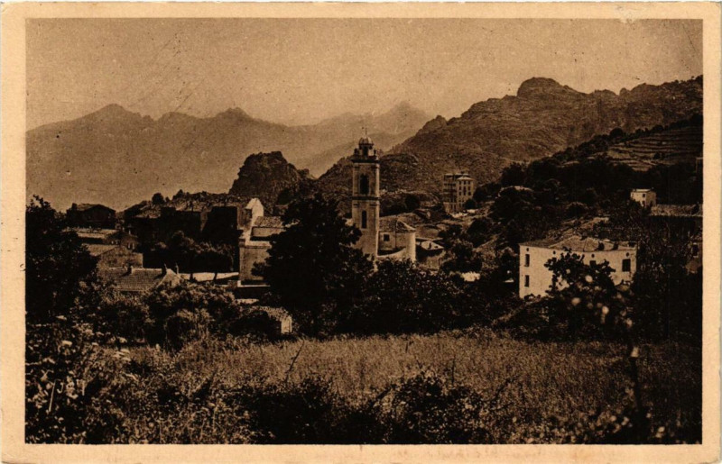 Carte postale ancienne Piana - Le Village Corse à Piana