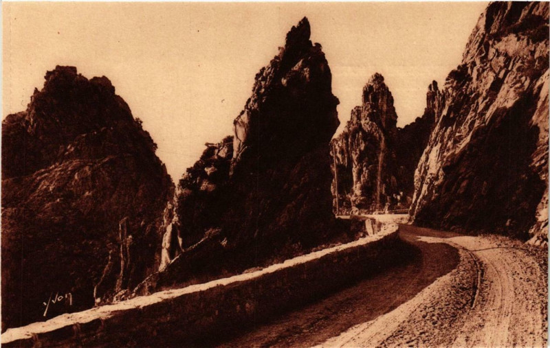 Carte postale ancienne Piana - Les Grandes Aiguilles Corse à Piana