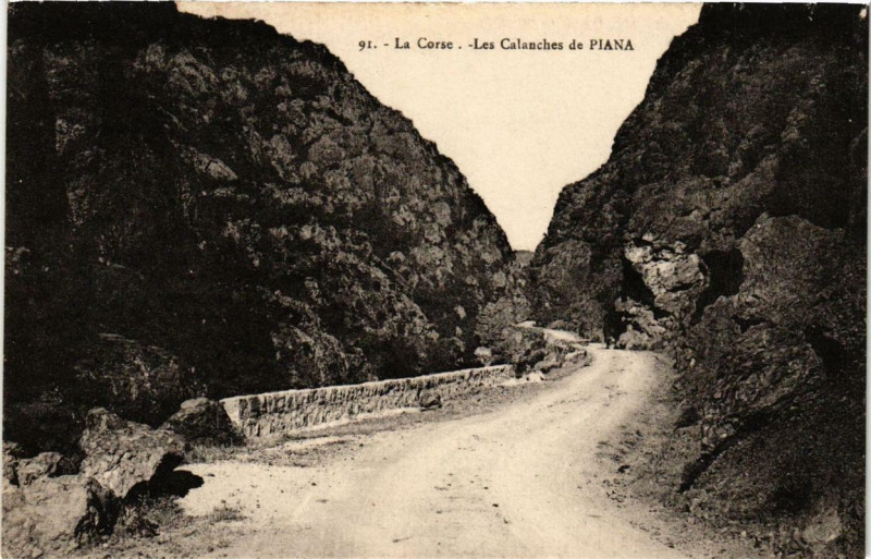 Carte postale ancienne Les Calanches de Piana Corse à Piana