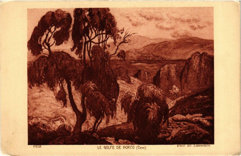 Carte postale ancienne Le golfe de Porto Corse à Orto