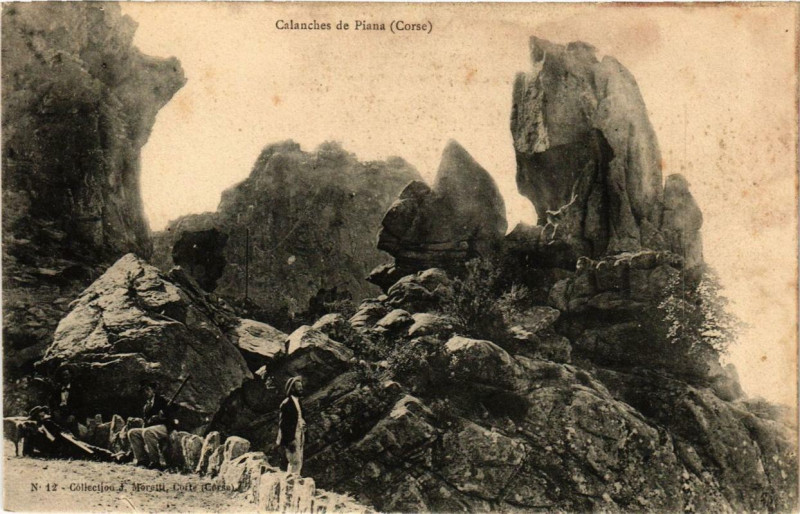 Carte postale ancienne Calanches de Piana Corse à Piana