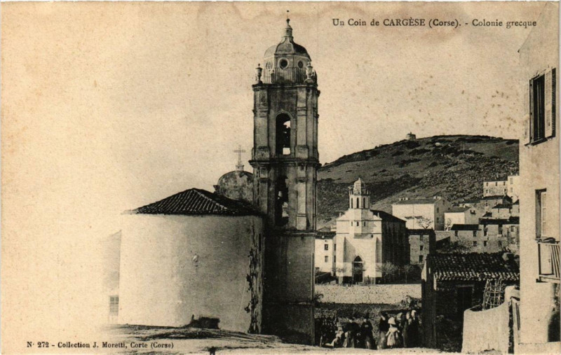 Carte postale ancienne Un coin de Cargese. - Coloniie grecque Corse