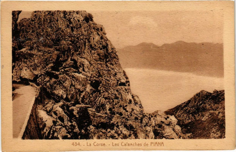 Carte postale ancienne Les Calanches de Piana Corse à Piana