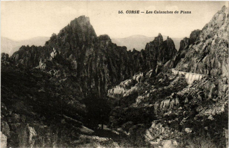 Carte postale ancienne Les Calanches de Piana Corse à Piana
