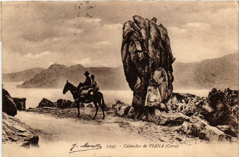 Carte postale ancienne Calanches de Piana Corse à Piana
