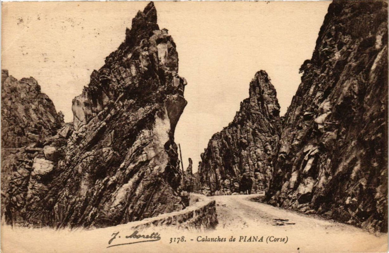Carte postale ancienne Calanches de Piana Corse à Piana