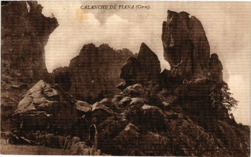 Carte postale ancienne Calanches de Piana Corse à Piana