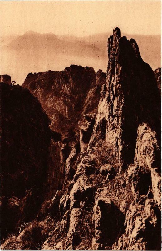 Carte postale ancienne Piana - Magnifique Roche rouge s'élencant en aiguille Corse à Piana