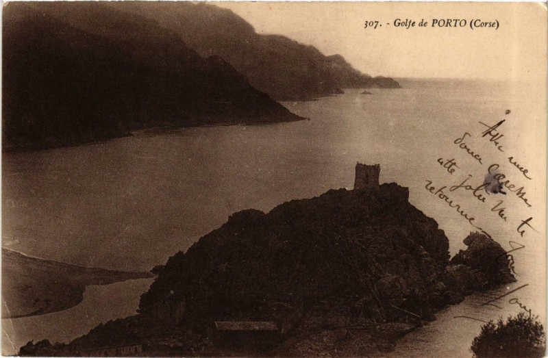 Carte postale ancienne Corse - Golfe de Porto à Orto
