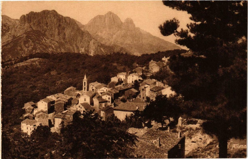 Carte postale ancienne Corse - Evisa à Évisa