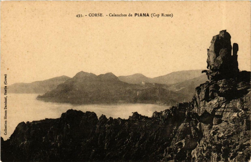 Carte postale ancienne Corse - Calanches de Piana à Piana