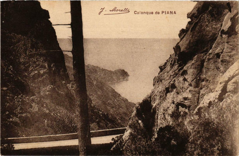 Carte postale ancienne Corse - Calanque de Piana à Piana
