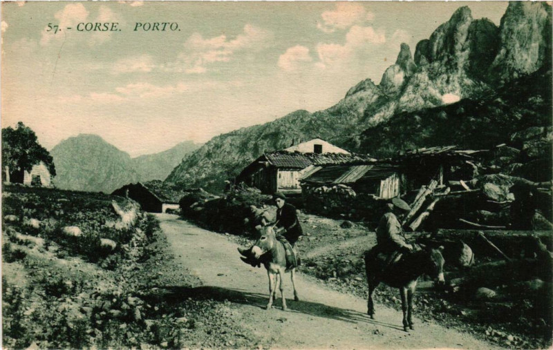 Carte postale ancienne Corse - Porto à Orto