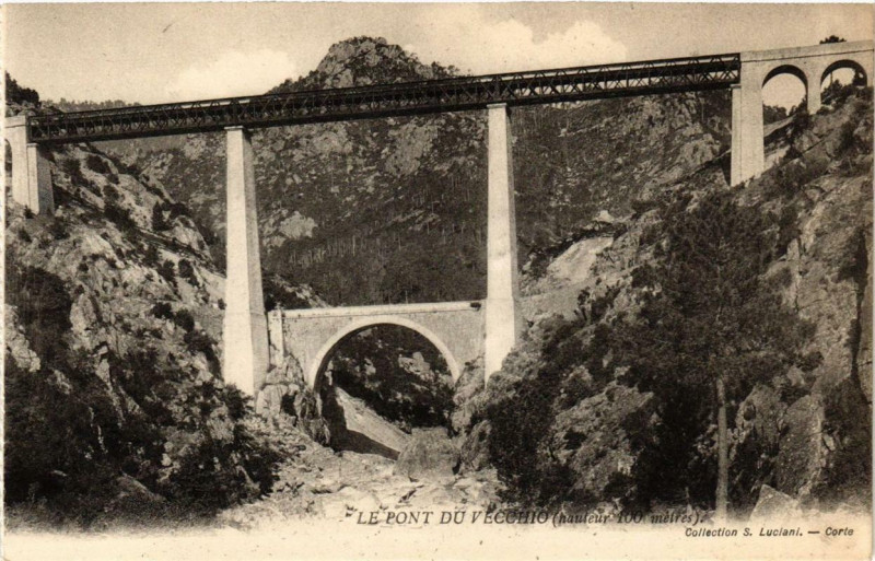 Carte postale ancienne Corse - Le Pont du Vecchio