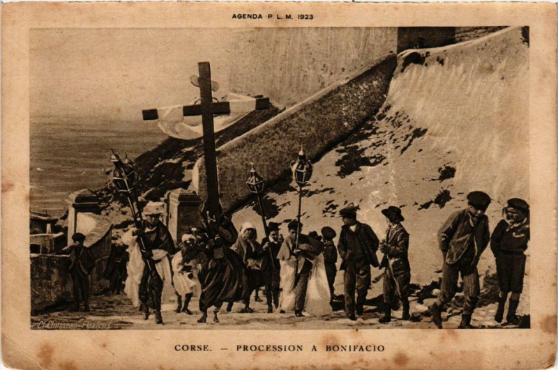 Carte postale ancienne Corse - Procession a Bonifacio à Bonifacio